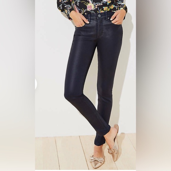 Loft Coated Skinny Jeans - Picture 1 of 8